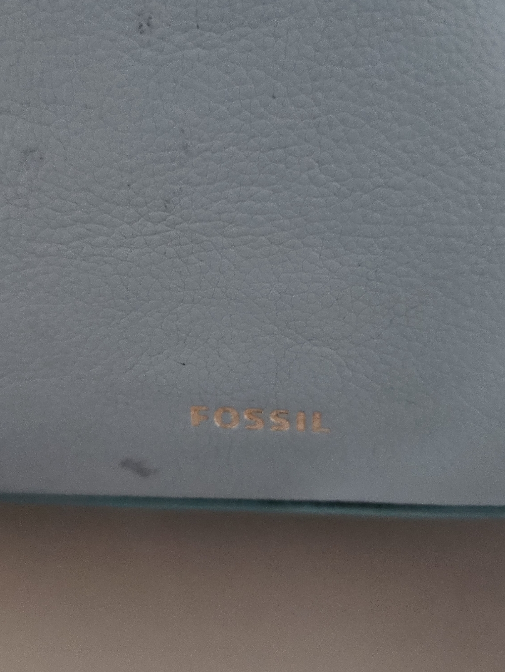 Fossil Leather Crossbody Bag Blue Teal Shoulder Purse Gold Chain Strap Medium. - Picture 7 of 16
